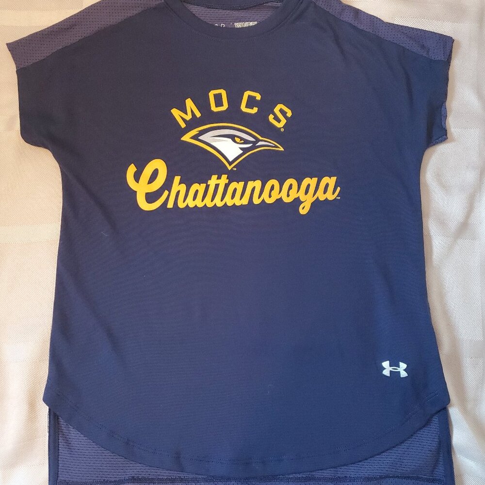 UTC University of Tennessee Chattanooga Under Armour Navy Shirt Mocs Youth Small